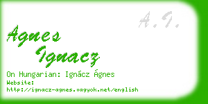 agnes ignacz business card