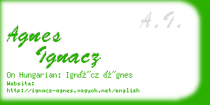 agnes ignacz business card